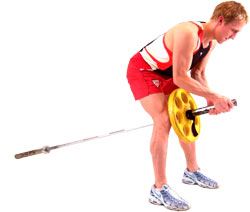 smoothly lift the bar up towards your chest