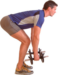 keep your back and arms straight