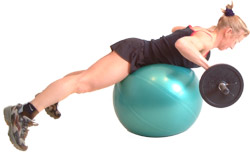 keep your feet firmly on the floor as you raise the bar up to your chest