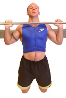 pull your chin up and clear of the bar