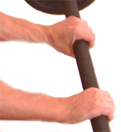 place palms over the bar