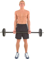 Shoulders pulled back - straight arms to start