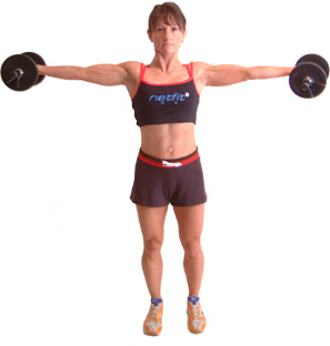 aim to extend the arms out straight