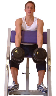 keep your triceps in contact throughout the movement