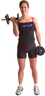 take the weight up to your shoulder