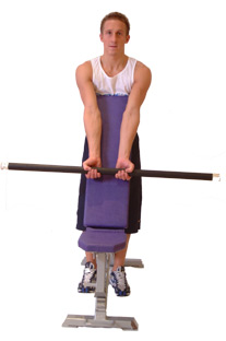 avoid leaning over the bench