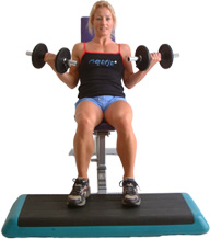 finish with arms wide