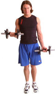 start with palms facing forward