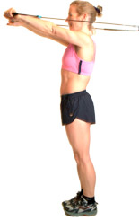 bring your arms in across your chest