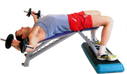 lower the weights out to your sides - no lower than your shoulders