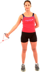 aim to keep your arm straigt throughout the movement 