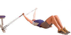 aim to keep the resistance on the band throughout the movement