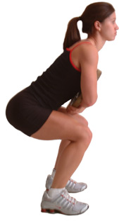 stay in the squatted position throughout the exercise