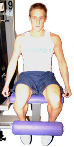 use the side handles to keep your back and shoulder pulled back