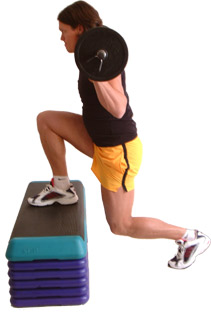 place your foot firmly on the step box