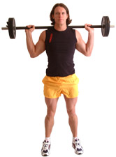 stand with your feet shoulder width apart