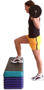 PUT YOUR HEEL FULLY ON THE STEP BOX