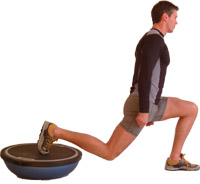 lower your rear knee down towards the floor