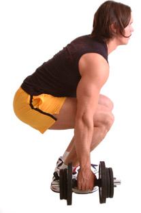 START WITH THE WEIGHT CLOSE TO YOUR FEET