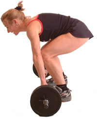 start with your back horizontal to the floor