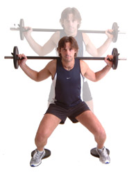 have your heels raised double shoulder width apart