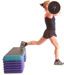 rest your rear foot securely on the step box