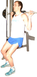 smoothly lower yourself down only halfway