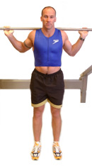 rest the bar securely across your shoulders