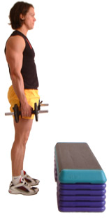 stand close to the step box