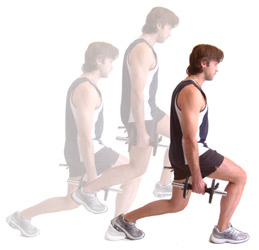 jump up keeping your arms straight - weights close to your body