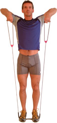 lift the handles towards your shoulders