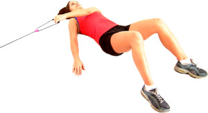 start with your arm across your body