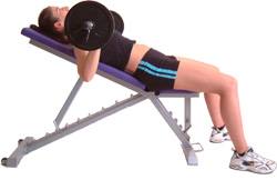 start with the bar at shoulder level - just below your chin