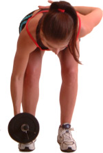 start with your back horizontal to the floor