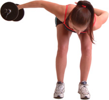 take the weight out to your side no higher than your shoulder