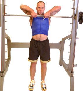 keep the elbows high throughout the movement