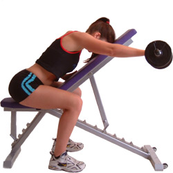 focus on keeping your forehead in contact with the bench