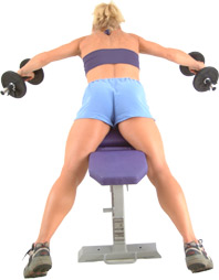 keep your feet and chest in contact with the bench