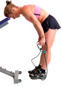 keep your forehead in contact with the bench