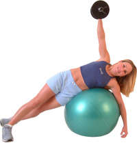 smoothly raise the weigt arm - just above your shoulder