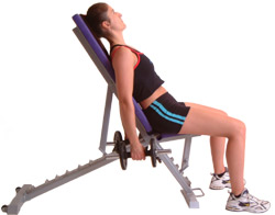 start with your arms vertical to the floor