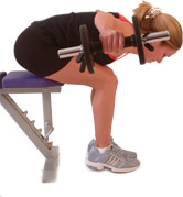 lift the weights to shoulder height