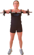 bring the weight in towards your chest