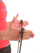 KEEP FINGERS ON TOP OF EACH OTHER