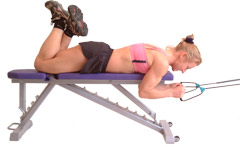 start with your arms bent at 90 degrees