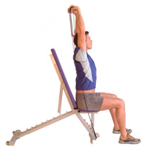 straighteb your arms withou arching your back