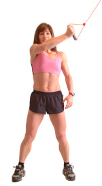 start with your elbow high