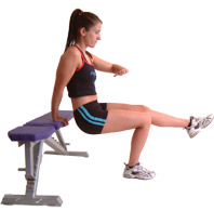 begin with left leg raised - right hand on platform