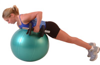 start with your arm bent to 90 degrees