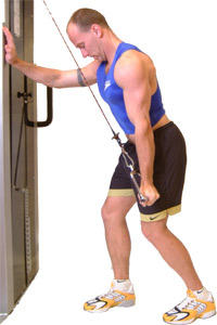 kee the elbow tucked into your side